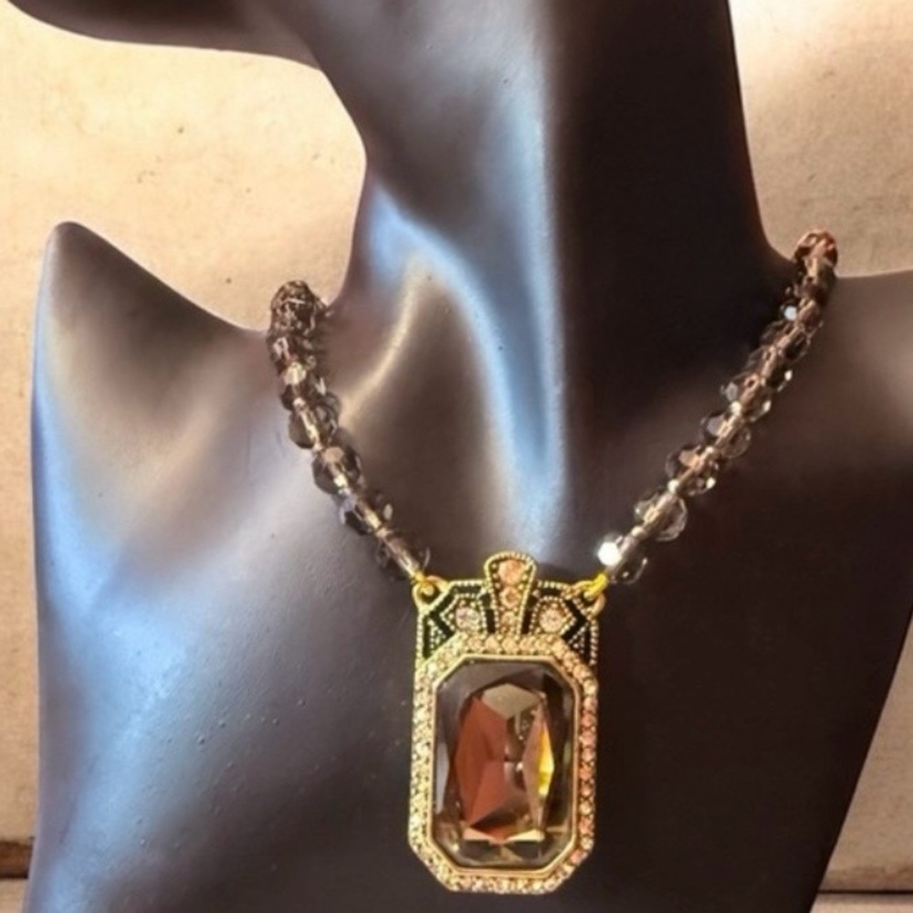 Heidi Daus Signed Necklace With Swarovski Crystals